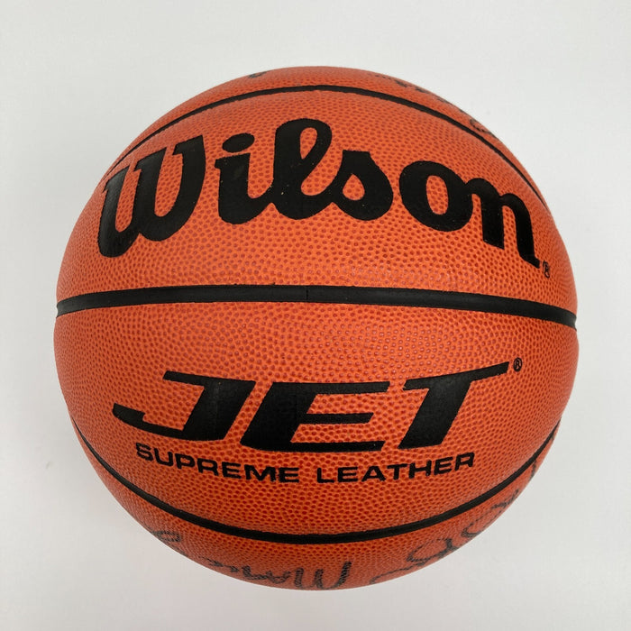 Michael Jordan Bill Russell Magic Johnson Larry Bird Signed Basketball UDA & PSA