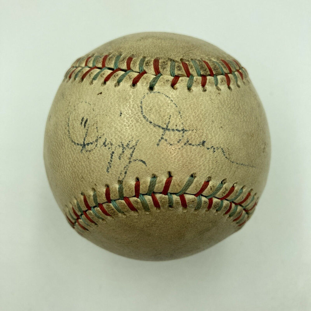 Dizzy Dean Sweet Spot Single Signed Vintage 1930's Baseball With JSA COA