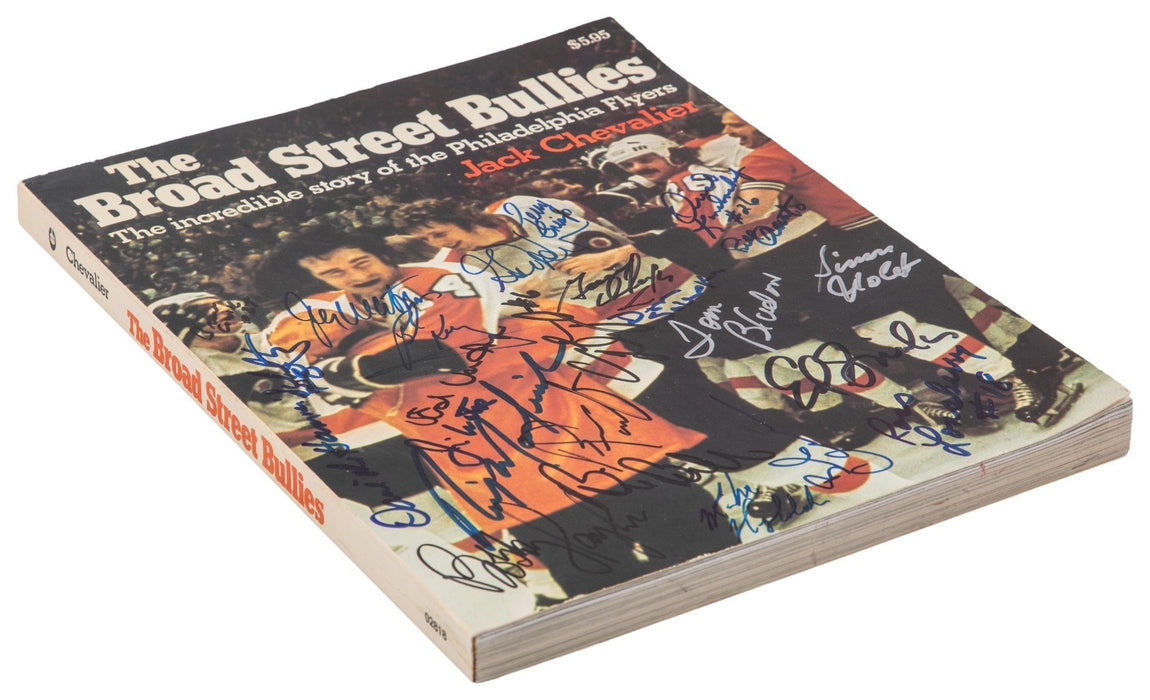 1973-74 Philadelphia Flyers Stanley Cup Champs Team Signed Book Beckett COA