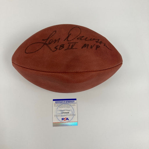 Len Dawson Super Bowl MVP Signed Wilson NFL Football PSA DNA COA