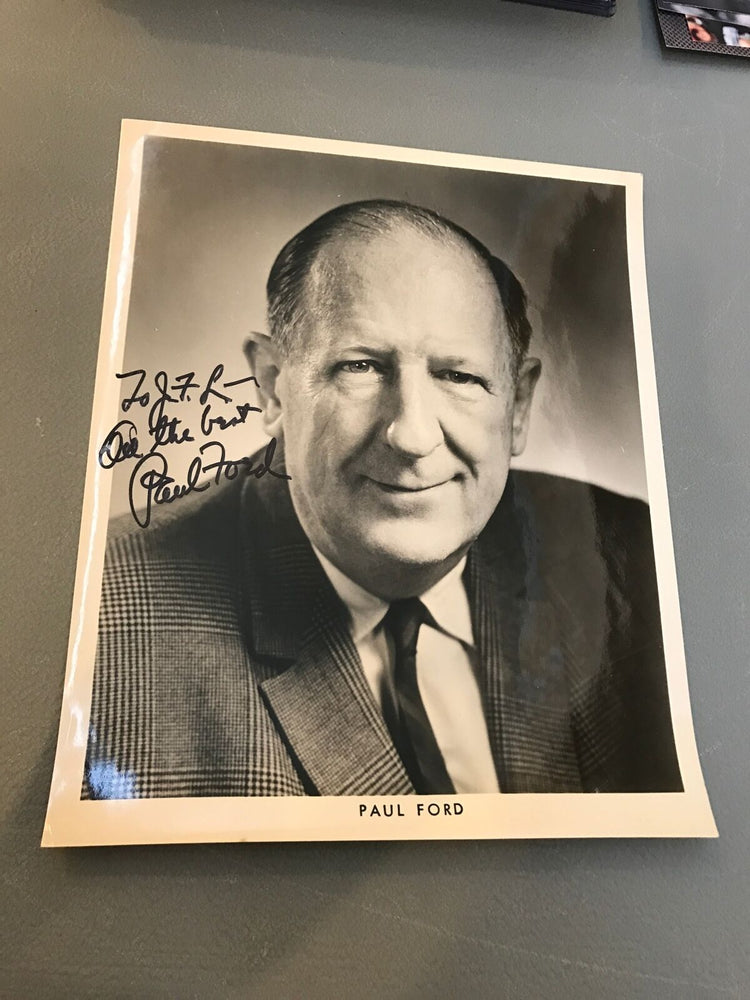 Vintage 1960's Paul Ford Signed Autographed 8X10 Photo With JSA COA
