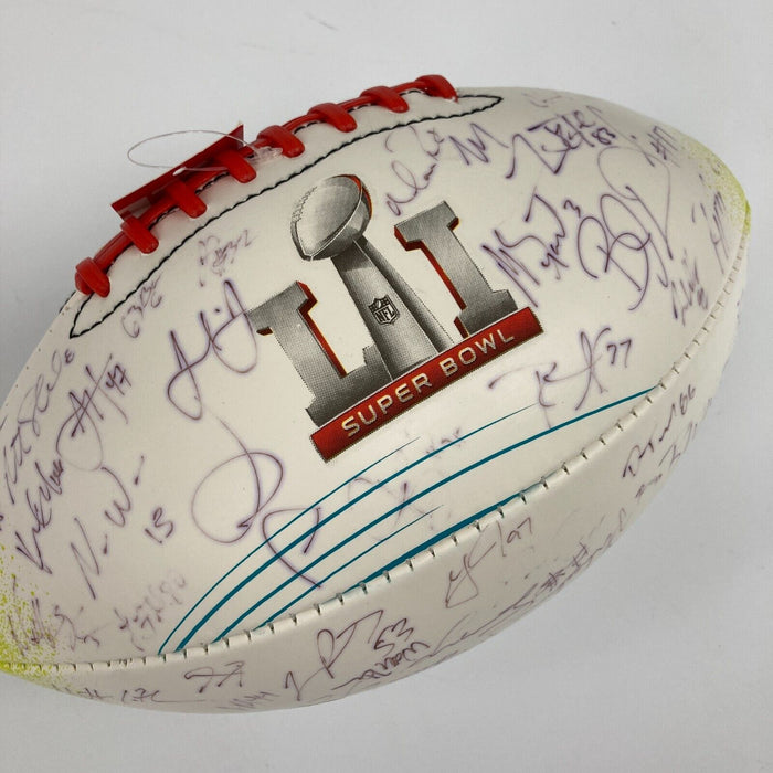 2017 Atlanta Falcons NFC Champs Team Signed Super Bowl LI Football PSA DNA COA