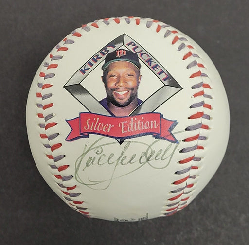 Kirby Puckett Signed Baseball Fotoball With Beckett COA