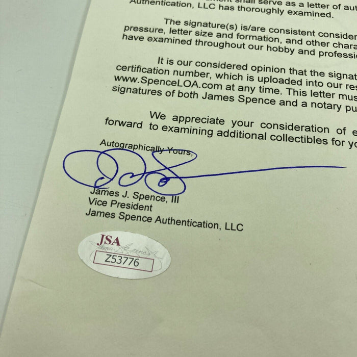 Paul Waner Single Signed 1940's National League Frick Baseball With JSA COA RARE