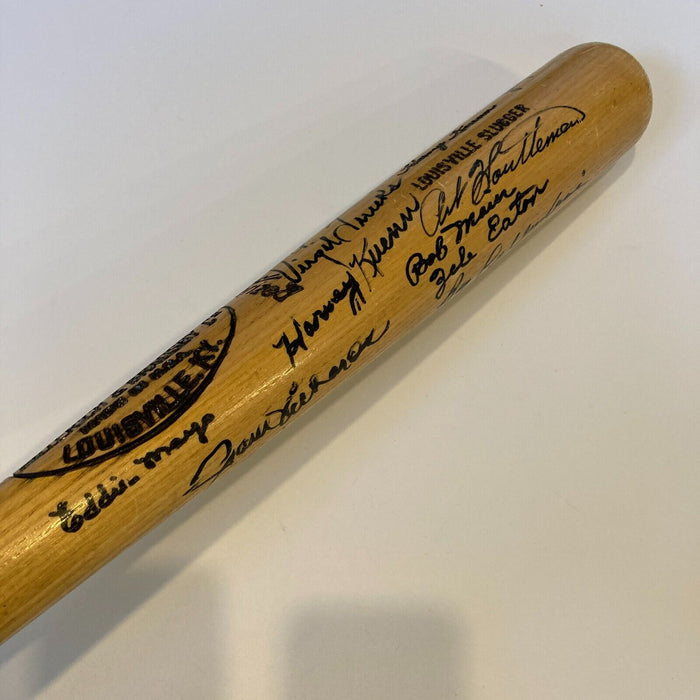 1945 Detroit Tigers World Series Champs Team Signed Game Issued Baseball Bat JSA