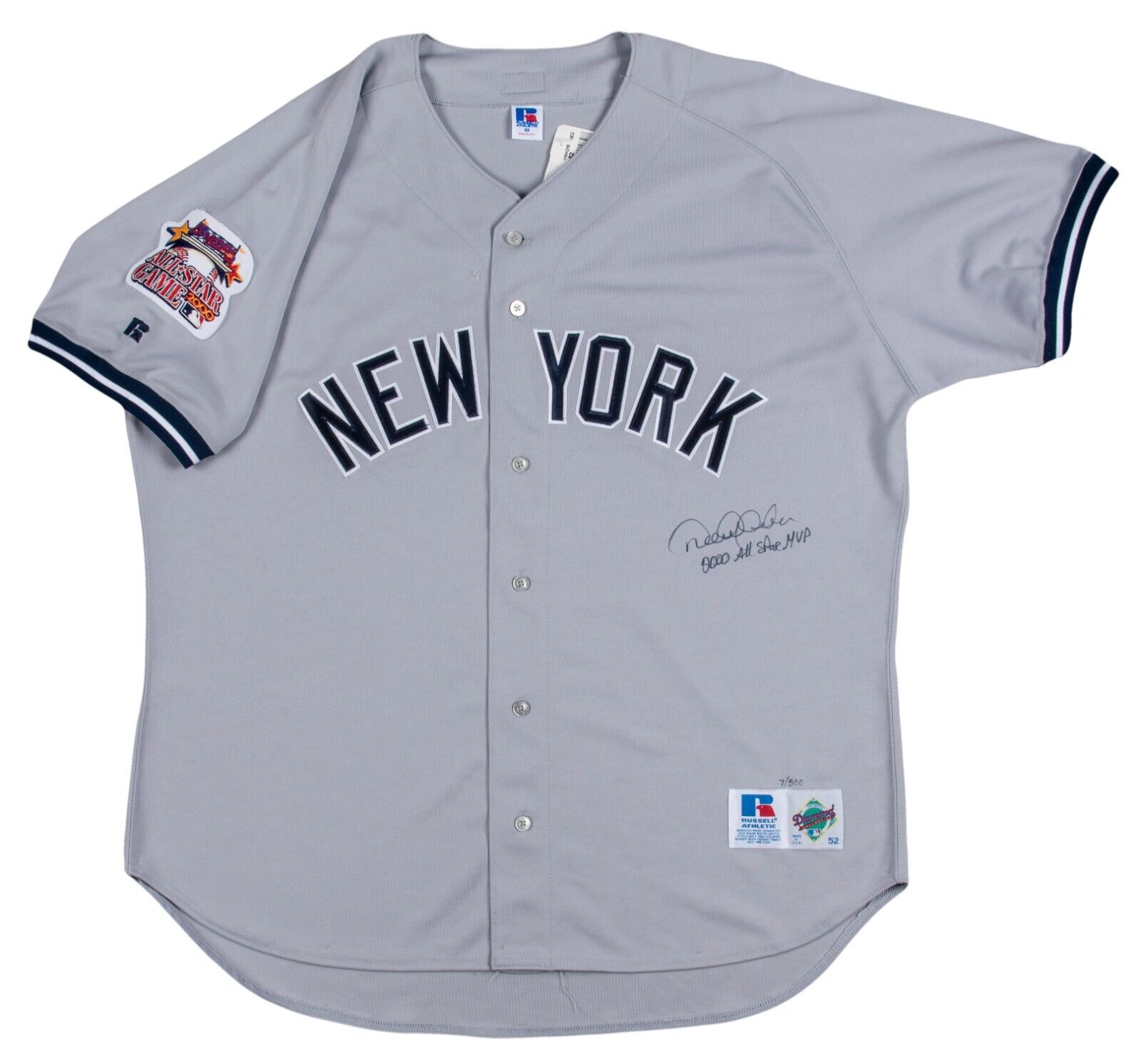 Derek Jeter Autographed New York Yankees Jersey Inscribed HOF