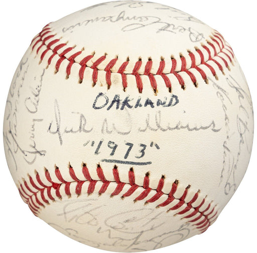 1973 Oakland A’s World Series Champs Team Signed Baseball JSA & Beckett COA