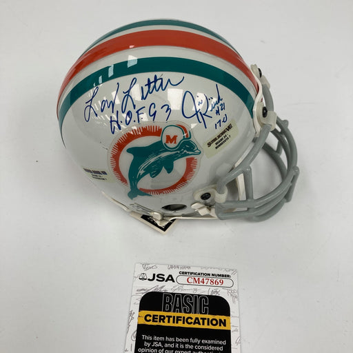 1972 Miami Dolphins Multi Signed Riddell Mini Football Helmet JSA COA