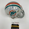 1972 Miami Dolphins Multi Signed Riddell Mini Football Helmet JSA COA
