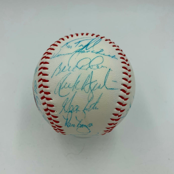 1980's New York Mets Team Signed Baseball Gary Carter Gooden Strawberry