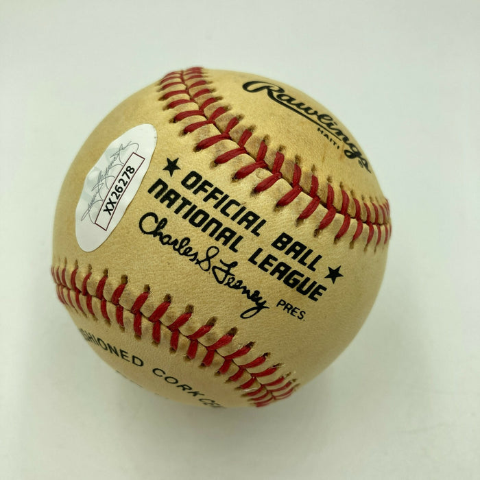 Willie Mays Signed Vintage National League Feeney Baseball With JSA COA