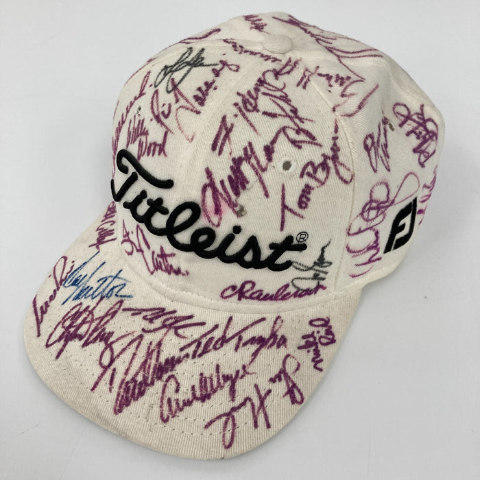 Tiger Woods PGA Tour Golf Legends Multi Signed Hat 31 Sigs JSA COA