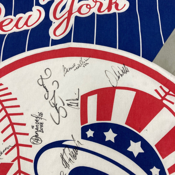 1998 New York Yankees World Series Champs Team Signed Large Pennant 44 Sigs JSA