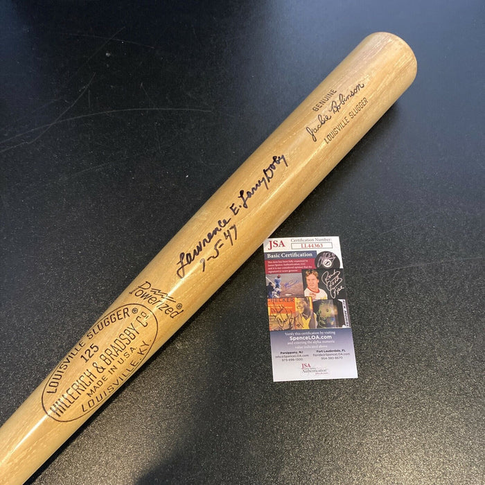 Lawrence Eugene Larry Doby Full Name July 5, 1947 Signed Jackie Robinson Bat JSA