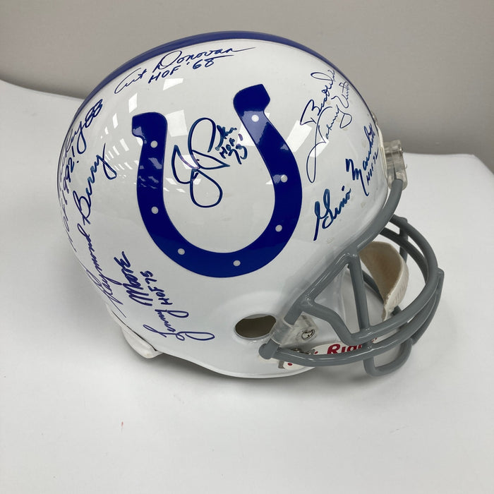 Johnny Unitas Colts Legends Signed Full Size Authentic Riddell Helmet JSA COA