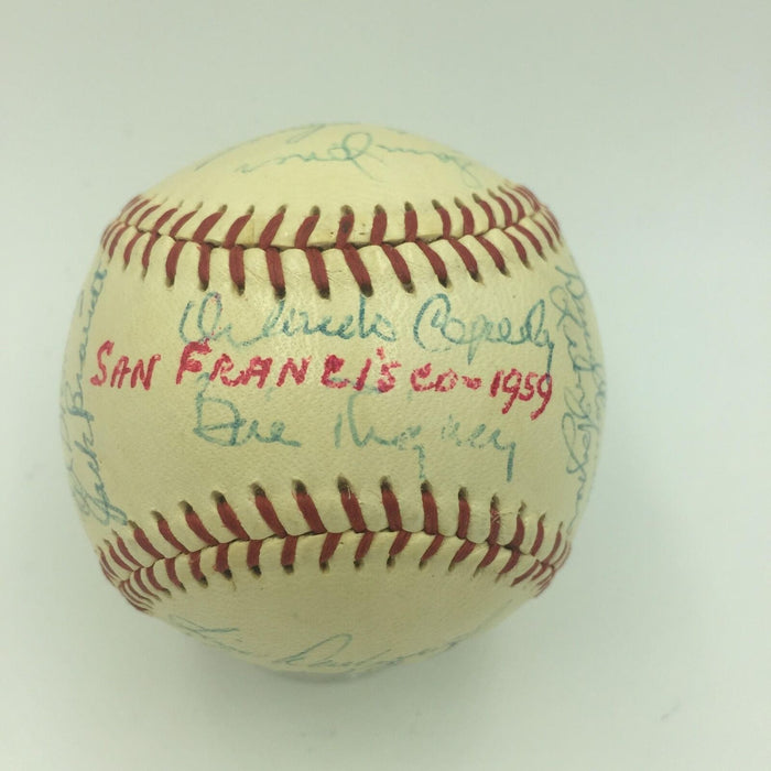 The Finest 1959 San Francisco Giants Team Signed Baseball Willie Mays PSA DNA