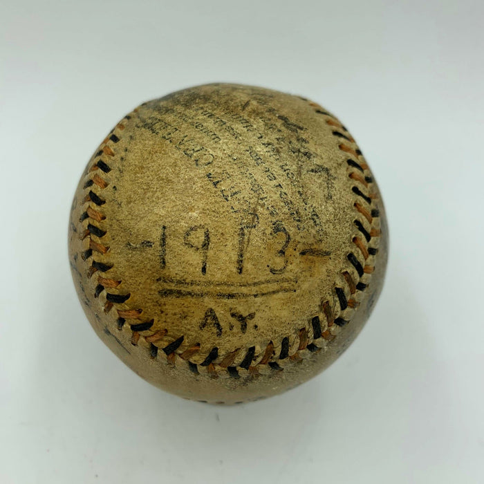 The Only Known Charles Ebbets Signed Baseball Ebbets Field 1913 Opening Day JSA