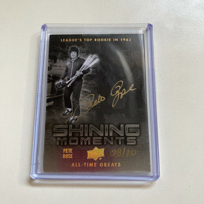 2012 Upper Deck All Time Greats Pete Rose Auto #8/20 Signed Baseball Card