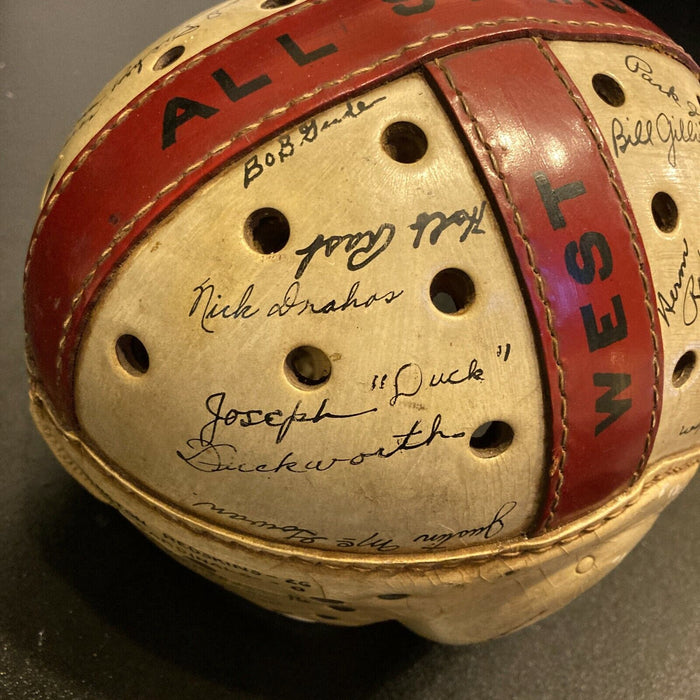 Historic Waddy Young 1942 All Star Game Team Signed Game Used Helmet JSA COA