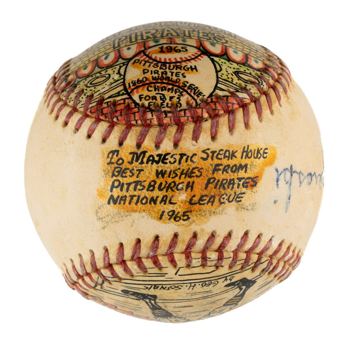 Beautiful Bill Mazeroski Hand Painted George Sosnak Folk Art Signed Baseball