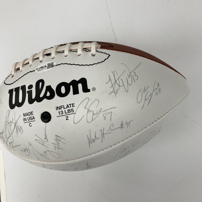 1999 St. Louis Rams Super Bowl Champs Team Signed Wilson Football 42 Sigs JSA