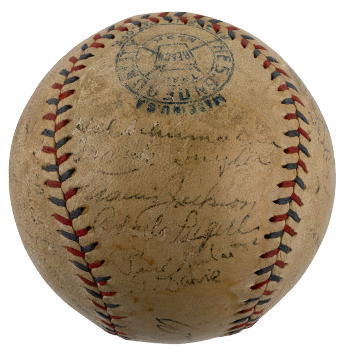 1933 New York Giants World Series Champs Team Signed Baseball Mel Ott JSA COA