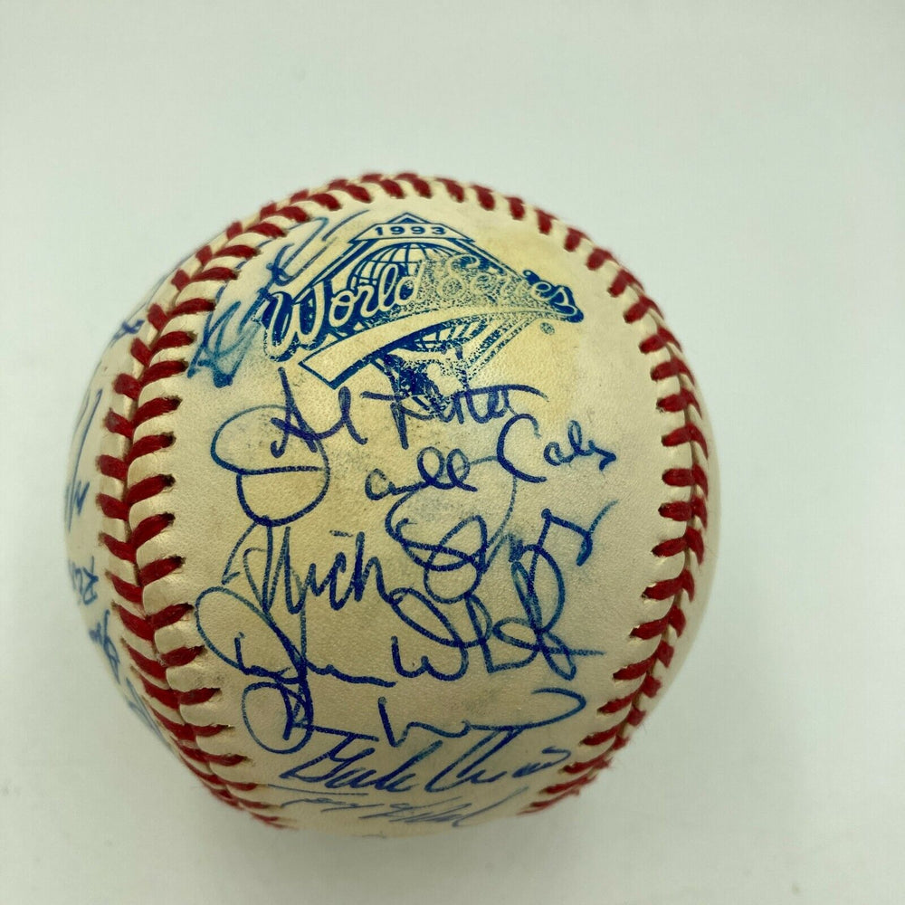 Nice 1993 Toronto Blue Jays World Series Champs Team Signed Baseball JSA COA