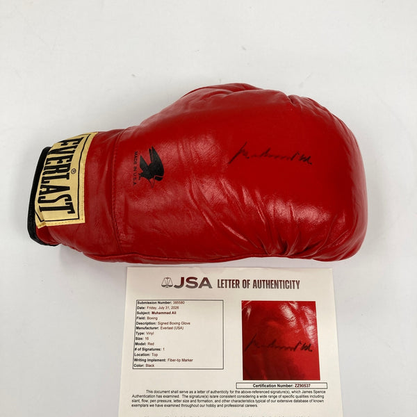 Muhammad Ali Signed Everlast Boxing Glove JSA COA