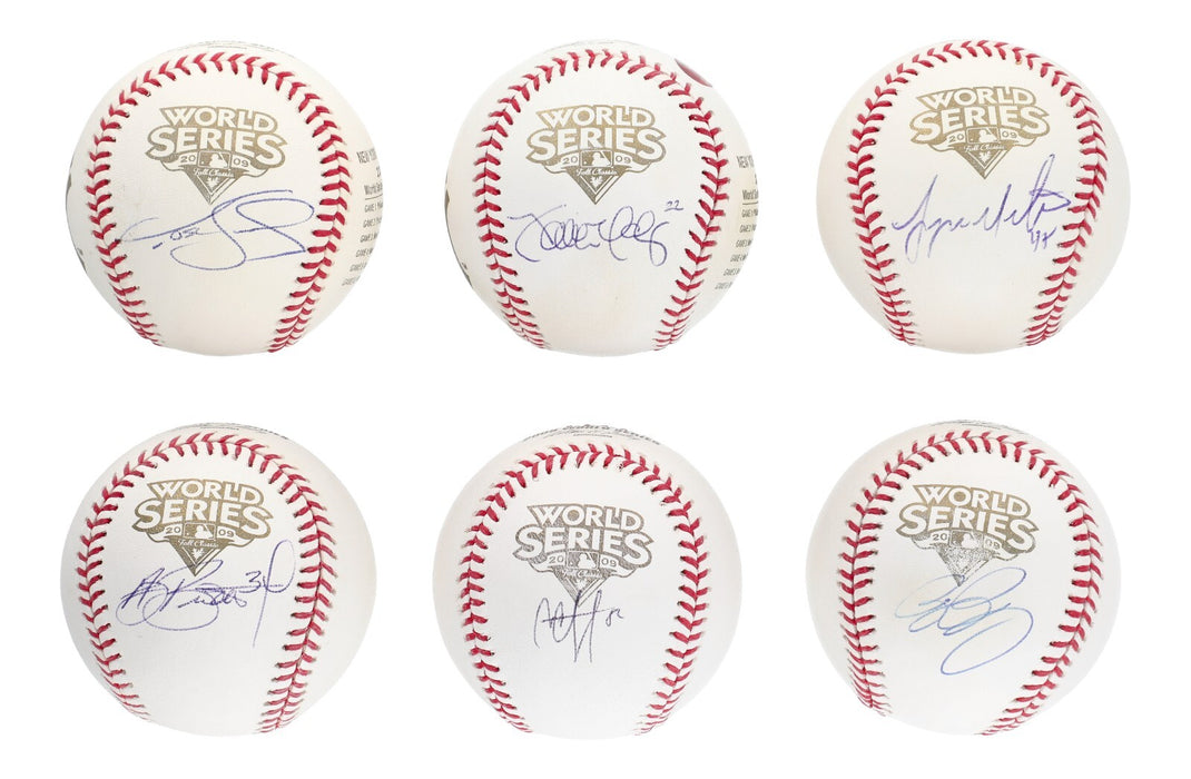 2009 New York Yankees WS Champs Team Signed Baseball Collection 42 Balls JSA COA