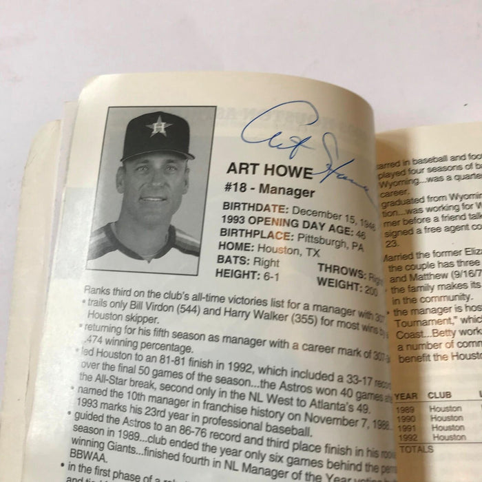 1993 Houston Astros Team Signed Media Guide With 60 Signatures! Craig Biggio