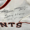 Willie Mays "Hall Of Fame 1979 Say Hey" Signed New York Giants Jersey Framed PSA