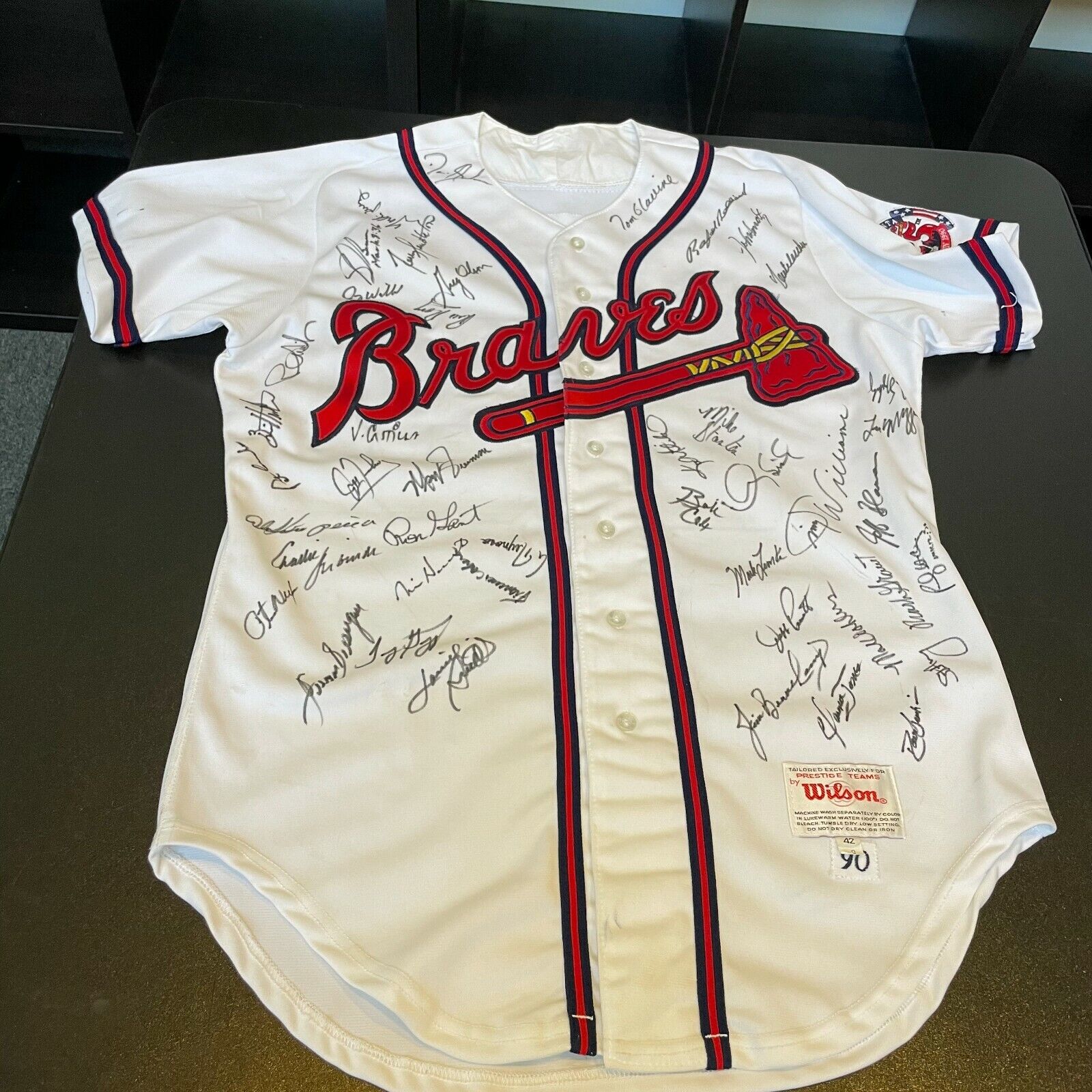 Tom Glavine & John Smoltz Signed Braves Jersey (JSA COA)