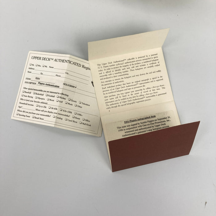 Scottie Pippen Signed 1996 Olympics Team USA Basketball UDA Upper Deck COA