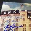 Yogi Berra Phil Rizzuto 1950's Legends Signed Yankee Stadium 8x10 Photo JSA COA