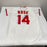 Pete Rose Signed Inscribed Cincinnati Reds STAT Mitchell & Ness Jersey JSA COA