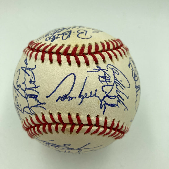 Nice 1993 Minnesota Twins Team Signed AL Baseball With Kirby Puckett JSA COA