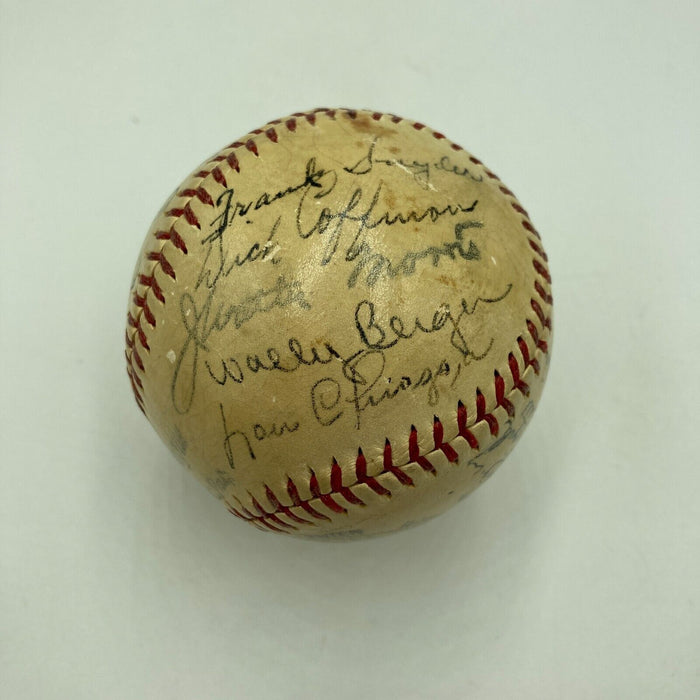 1937 New York Giants NL Champs Team Signed Baseball Mel Ott JSA COA