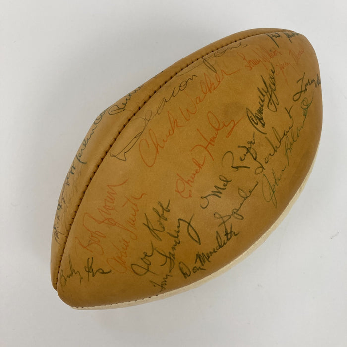 1966 NFL Pro Bowl Multi Signed Football 50 Sigs Johnny Unitas Bart Starr JSA COA