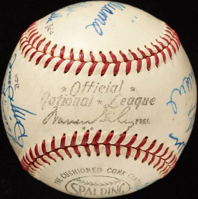Stunning 1950's Hall Of Fame Multi Signed Baseball Rogers Hornsby Paul Waner PSA