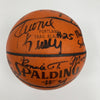 1987-88 Portland Trail Blazers Team Signed Game Used Spalding Basketball JSA COA
