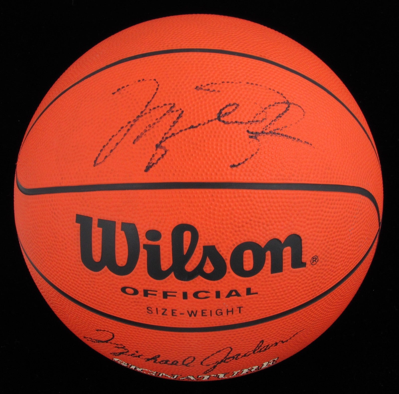 Michael Jordan Signed Wilson Signature Model Basketball Huge Auto! JSA COA