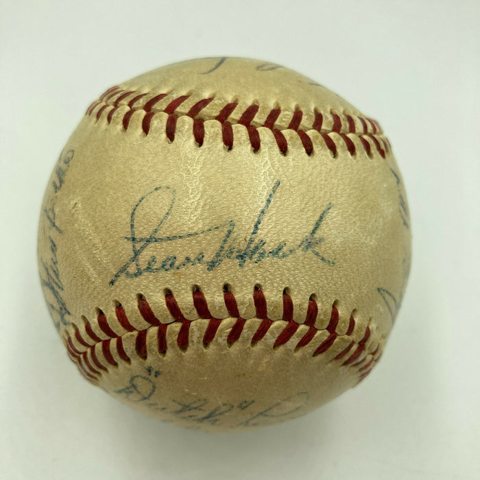 1954 Ernie Banks Rookie Chicago Cubs Team Signed National League Baseball JSA