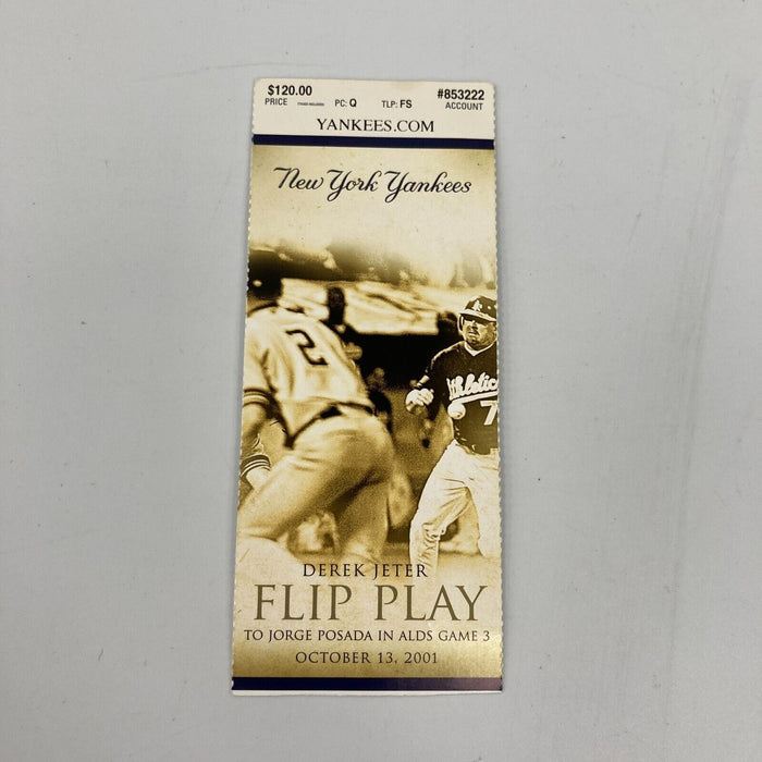 Historic Derek Jeter "The Flip Play" Signed Game Used Base MLB Authentic JSA COA