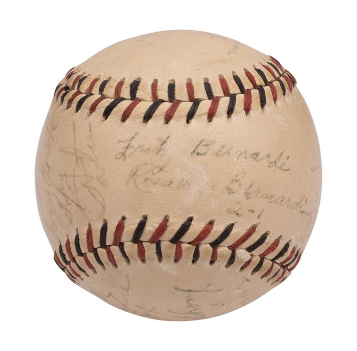 Nellie Fox Pre Rookie 1948 Lincoln Athletics Team Signed Baseball PSA DNA COA