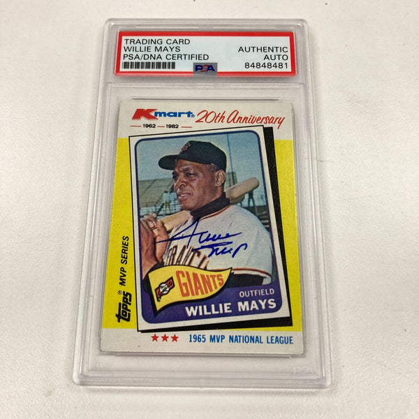 1982 Topps Willie Mays Signed Autographed Baseball Card PSA DNA