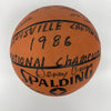 1985-86 Louisville Cardinals NCAA Champs Team Signed Basketball JSA COA