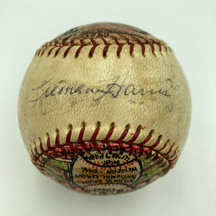 Beautiful Hank Aaron Signed Hand Painted George Sosnak Folk Art Baseball JSA COA