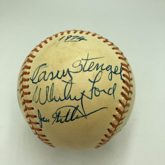 Joe Dimaggio Willie Mays Stan Musial Casey Stengel Multi Signed Baseball JSA COA
