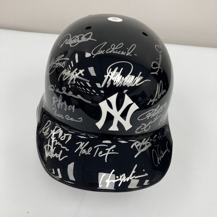 2009 New York Yankees World Series Champs Team Signed Helmet JSA COA Steiner