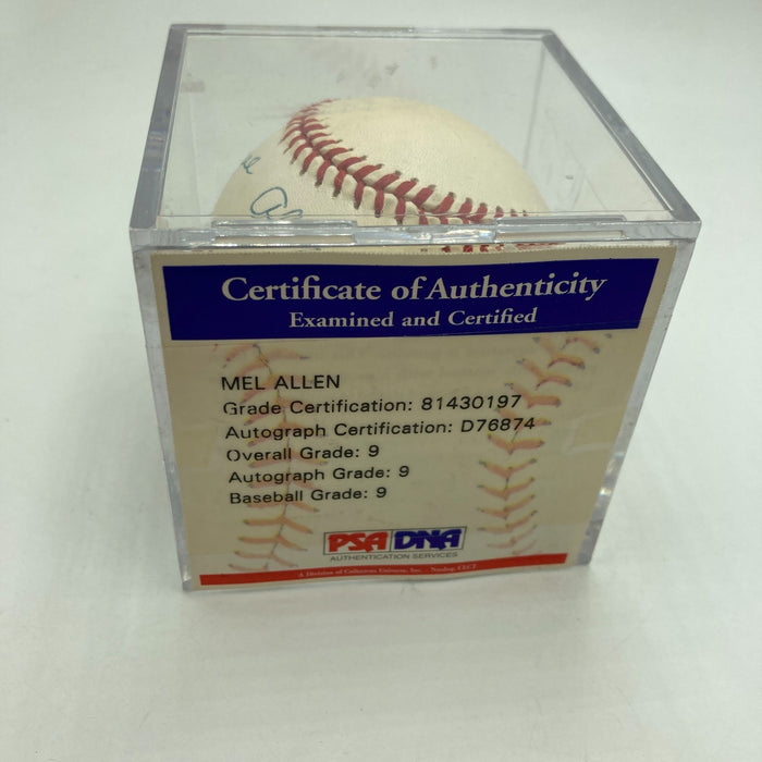 Mel Allen Signed Official American League Baseball PSA DNA Graded 9 MINT
